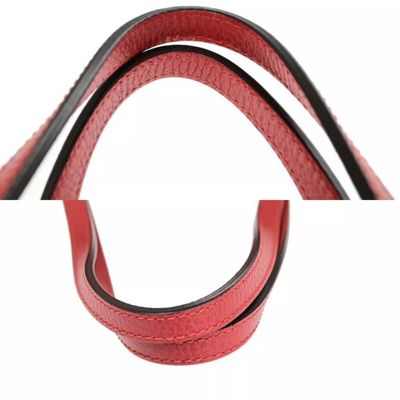 authenticity guaranteed GUCCI GG Logo Swing Shoulder Hand Tote Bag Leather - Picture 7 of 15